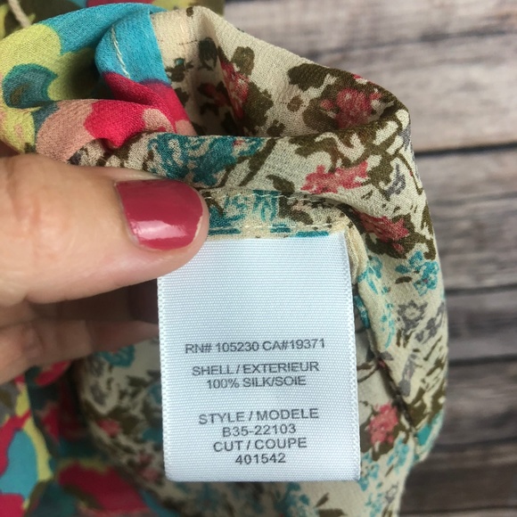 *SOLD* Joie Size Medium Shara Top Floral Pink iG13 - Picture 6 of 8